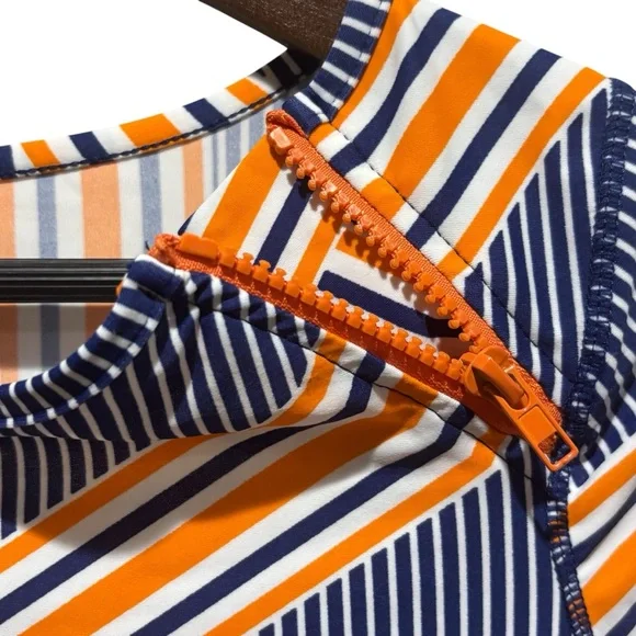 Cabana Life Blue and Orange Long Sleeve Dress - Picture 3 of 5